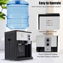 Rainaut Countertop Hot+Cold Drinking Machine Top Loading Water Cooler Dispenser For Homes, Offices, Student Dormitories, Etc - US B Type Plug(110-127V) - View 4