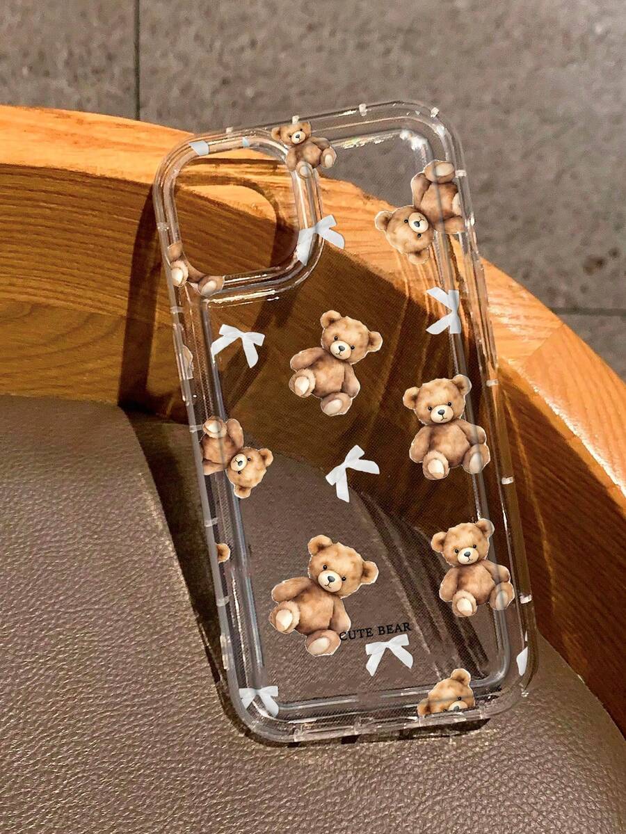 Custodia telefonica trasparente con stampa carina di orsetto e fiocco, compatibile con 13/11/17/17 Pro/16/14/15/15 Pro/15 Plus/15 Pro Max/7 Plus/8 Plus/X/Xs Max/Xr/11 Pro/12 Pro/13 Pro/14 Pro/12 Mini/13 Mini/11 Pro Max/12 Pro Max/13 Pro Max/14 Pro Max/14 Plus/17 Pro Max/17 Air/6/6s Plus/7/8/16 Pro/16 Plus/16 Pro Max/SE2/17 Pro Max e Galaxy A54/A14/A12/A13/A15/A32/A33/A24/A52S/S20/S21/S22/S23/S24/S23 Plus/S24 Ultra/S25/A15/A33/A23 - Multicolore - Visualizzare 1