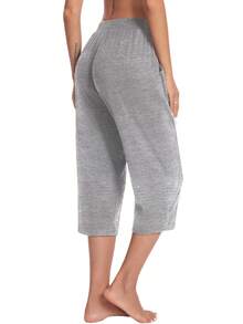 3 Pack Capri Pants For Women Loose Lounge Cropped Sweatpants Joggers Yoga Casual Workout Pants With Pockets - 黑色/深灰/淺灰 - 查看 3