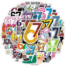 50张创意网络流行数码涂鸦趣味67个性化防水吉他头盔行李贴纸 - 彩色 - 查看 7