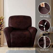 Trugenix-Recliner Sofa Covers - Leather Like Recliner Sofa Covers 3 Seater Recliner Couch Covers For 3 Cushion Couch 8 Pieces Washable Stretch Reclining Sofa Slipcovers (Brown)-GP - 02-紅色 - 查看 5