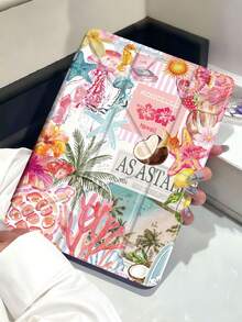 Coconut, Palm Tree, Hibiscus Flower Protective Case For IPad (A16) 11th Gen 11-Inch (2025), Apple IPad Air 11 (2025), IPad 10th Gen 10.9-Inch (2022), With Pencil Slot, Tri-Fold Stand, Auto Wake/Sleep, Cute Gift For Back To School, Valentine's Day, Holidays - Nhiều màu - Xem 2