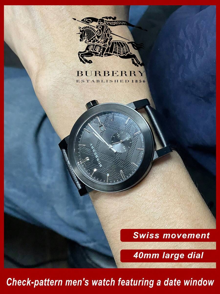 Burberry Men's Watch The City Black Print - Black - View 1