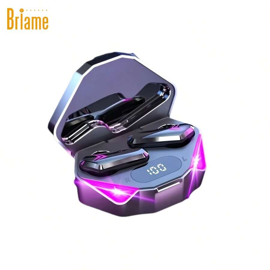 Briame 蓝牙游戏耳机 - 无线耳机，音质出色，佩戴舒适，适合长时间游戏，HiFi 音效，运动耳机