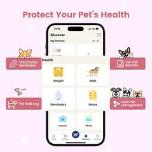 Pawview Silent Silicone Dog Name Tags Personalized For Pets With Bow Tie Style, Slide On Dog ID Tag With QR Code & NFC - Scan QR For Instant Location Alert, Emergency Contact,Pet Profile - 粉色 - 查看 5