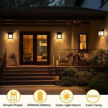 2pcs Tungsten Filament Wall Lamps, 4-Sided Waterproof IP44, Super Bright Transparent Warm Light, Wall Decor Lights, Auto Sensor Light Switch, Suitable For Home Porch, Garage, Deck, Wall Landscape Lighting - Warm White - View 7