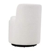 1pc Lambswool Rotatable Dressing Stool, Living Room With Storage Function Rotating Leisure Single Sofa Chair, Home Sofa Stool, White - White - View 10