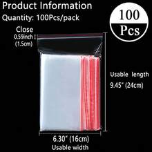 100 قطعة أكياس بلاستيكية قابلة لإعادة الإغلاق بأحجام من 4 سم إلى 30 سم، أكياس سحاب إعادة الاستخدام، سمك 0.062 مم/2.44 ميل، أكياس تعبئة مجوهرات شفافة، أكياس تعبئة هدايا أعياد الميلاد والذكرى السنوية، أكياس ملحقات أدوات متعددة الأغراض، أكياس تعبئة هدايا المناسبات، أكياس فراغية بلاستيكية، أكياس لاصقة شفافة، صناديق تخزين ملحقات الملابس، مناسبة للشحن والسفر والتخزين والتعبئة والهدايا وأعياد الميلاد والذكرى السنوية والزفاف - 100 قطعة - مشاهدة 12