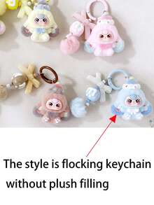 可爱迷你大耳朵心形毛绒钥匙扣卡通配饰，包包挂件，钥匙扣，精美钥匙扣配饰，手机挂饰，女士礼物，钥匙扣，包包挂件，汽车钥匙扣，钥匙扣挂绳，钥匙扣配件，情侣钥匙扣，圣诞礼物，生日礼物，朋友礼物，节日礼物，活动纪念品，派对礼物 - 彩色 - 查看 8