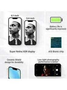 Apple iPhone13 5G正品二手手機 13 A15晶片 享超高性價比 續航力 97新71% (Chinese version, No eSIM) - 白色 - 查看 2