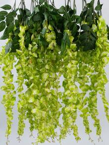 6条100厘米仿丝双色花环，紫色、绿色、紫红色，适用于婚礼拱门装饰、家居装饰、户外庭院装饰 - 彩色 - 查看 7