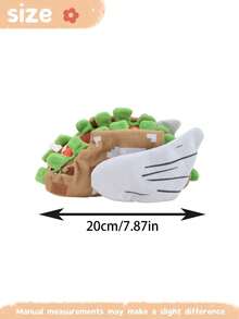 20厘米/7.87英寸 偷走脑残粉毛绒玩具 幸运积木毛绒玩具 印花天使翅膀 墨西哥卷饼 填充动物 毛绒玩具 装饰创意礼物 儿童生日派对 家居女孩房间装饰 游戏收藏 - 棕色 - 查看 5