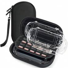 3-In-1 PS Vita Case Bundle - Hard EVA Carrying Case + 2 Clear Crystal Cases For PS Vita 1000/2000 (Console & Accessories Not Included) - 1 - 查看 8