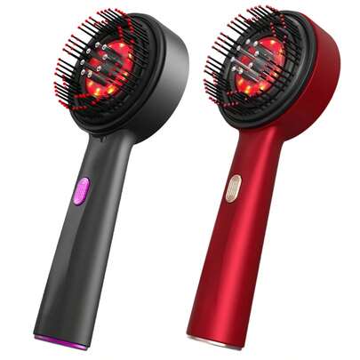 1400mAh Battery Powered Electric Scalp Massager Brush, Hair Oil Applicator, Single Speed Head Relaxation Massage, Anti-Hair Loss, Unisex Portable Home Use Massage Comb