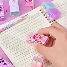 1 pieza/3 piezas Borradores de sándwich de My Little Pony, hechos de material de goma, fáciles de limpiar, sin migas, alta flexibilidad y durabilidad, se pueden cortar libremente, ideales para estudiantes y suministros de oficina, esenciales para dibujar, adecuados como recompensas en el aula y regalos de fiesta. - Multicolor - Ver 5