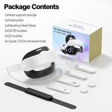 [Comfortable & Stable] Meta/Oculus Meta Quest 3S/Quest 3/Quest 2 VR Headset - Adjustable Headband And Ergonomic Design, Comfortable And Stable, Compatible With All Quest Content, No Electronic Components/Circuits, Easy Setup, Better Wearing Experience, Suitable For Meta/Oculus Quest - White - View 10