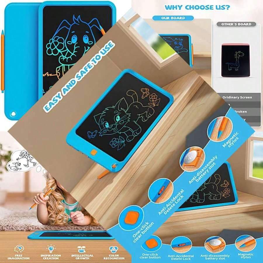 Travel Educational Toys Gifts For Girls And Boys, Colorful Doodle Board With Lanyard, Ideal For Ages 3 - 9 Years