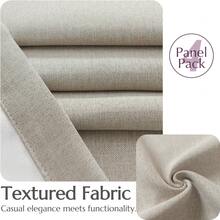 Set Of 2 Curtains Featuring A Minimalist Modern Design In Solid Colors, Farmhouse-Style Decor.These Lightweight Drapes Are Darkening In Bedrooms, Living Rooms, Or Offices, And Are Made From Imitation - White - View 7