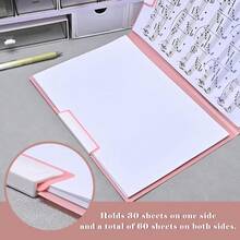 5Pcs Gradient Report Covers With Swing Clip, Report Folder For A4 & Letter Size Paper, Plastic Folders With Double Clip, Presentation Binder For Schoolsss Business (Pink) - 粉色 - 查看 4