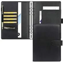 Toplive A5 Binder 6 Ring Loose Leaf Personal Planner Binder Cover Matte Black Business Portfolio Folder For Interview, Conference,6 Ring A5 Binder - 霧面黑色 - 查看 1