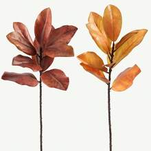 Artificial Fall Magnolia Leaves Stems 8 PCS, Fall Decorations For Indoor Outdoor Halloween Than1ks 1giving Farmhouse Arrangement Decorations For Front Door Wedding Centerpieces In Autumn - 25q-gz-ssyly(8件) - 查看 10