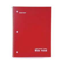 Spiral Notebooks - 1 Subject, Poly Cover, 70 Sheets, WIDE Ruled, 8in X 10in, Bulk Pack, Primary Color Waterproof Covers, Set Of 6 - For Schoolsss, Office, Business, Professional (04658) - PolyCover-wideRuled - View 8