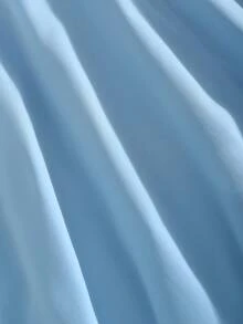 Elegant Minimalist Fashion Sleeveless High Waist Mid-Length Blue Tone Teenage Girl Dress, Summer Dress, Bridesmaid Dress For Tween Girls - Blue - View 3