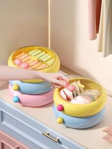 1个圆形衣柜收纳盒，多巴胺配色，适合收纳袜子、内衣等，多种款式可选，可DIY颜色搭配，建议购买套装以节省空间，适合日常使用。 - 彩色 - 查看 9