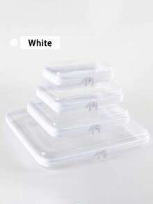 1个透明硬壳收纳盒 - 超透明双层PVC收纳袋，适用于旅行、化妆品和玩具收纳 - 便携、可堆叠、节省空间、拉链开合方便、双拉链硬壳透明收纳袋、防水收纳盒 - 彩色 - 查看 3