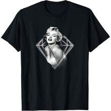 MarilyncsMonroe - Airbrush Diamond T-Shirt - 黑色 - 查看 1