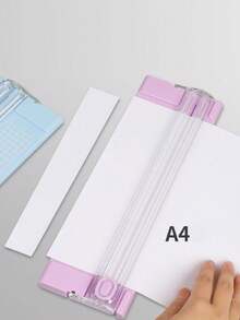 Random Style Mini Paper Cutter, Portable Photo Trimmer, A4 Manual Paper Cutting Knife, Multi-Functional Salary Slip Specialized Blade, Office Sliding Paper Shredder