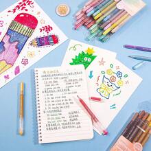 Languo 88 couleurs Ensemble de stylos paillettes/48/40/24/16, Ensemble de stylos paillettes métalliques, Stylos gel paillettes métalliques à grande capacité, Effet paillettes, Stylos attrayants pour cahier de dessin, Surligneur 1 mm - Multicolore - Voir 7