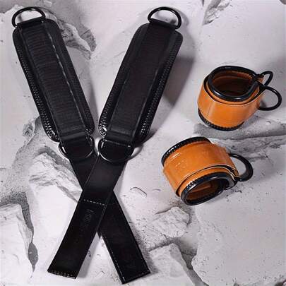 2 st motståndsband för fotleder, mjuka och bekväma för ben-, rump- och sparkövningar, lämpliga för benstretchning, sätesmuskler och underkroppsträning, kurvformning på gymmet