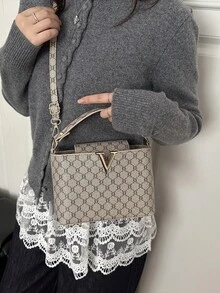 2026年春季新款百搭简约女士手提包 - 米色 - 查看 4