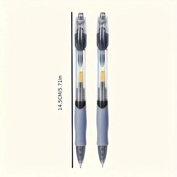 12/24pcs 0.5mm Retractable Ballpoint Pen Set, Black/Blue Ink Rollerball Pens, Student Writing Supplies, Office Stationery, Gifts - Multicolor - View 2