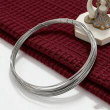 10m/Bundle Stainless Steel Solid Wire Coil, Suitable For DIY Beadwork, Necklaces, Bracelets, And Jewelry Making For Daily Wear - Silver - View 5