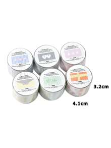 1 Roll Showa Monologue Cloud Series Die-Cut Tape, Cute Ins Style Scrapbooking Material, Memo Pad DIY Sticker - Multicolor - View 10