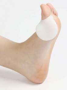 QKC 1 Pair Soft & Comfortable Silicone Toe & Side Protection Cover, White - White - View 2