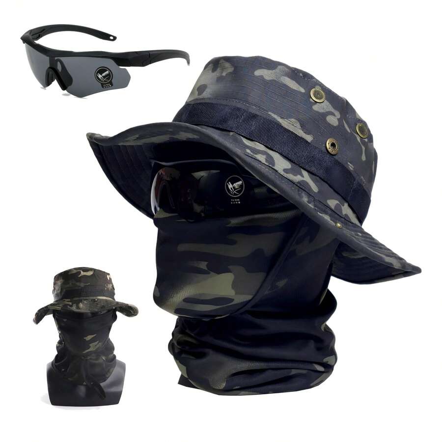 TendenciaSombrero De Sol Con Protección Para Casco Visera TácticaCalidad premium - Gris Oscuro - Ver 1