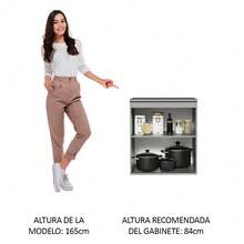 Gabinete Bajo Cocina Madesa Nice Suspendida con 1 Puerta 10 - Gris - Ver 5