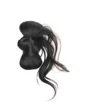 LYSW 凌乱发髻假发配羽毛花朵发夹，慵懒复古发髻发型，蓬松人造发髻夹式发饰度假发夹时尚爪夹优雅发夹