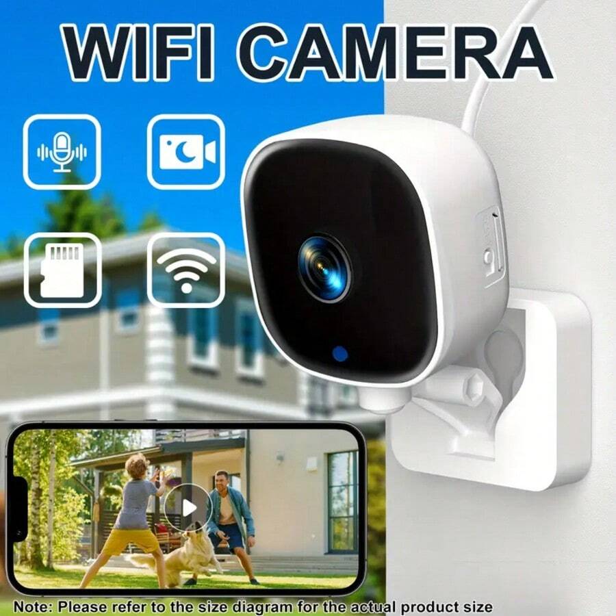 1 camera mini HD 1080p nhỏ gọn với chức năng quay video, nhìn đêm, phát hiện chuyển động thời gian thực và có thể sử dụng qua USB mà không cần pin. Camera cũng hỗ trợ nhiều người dùng xem hình ảnh trực tiếp và ghi hình liên tục. Camera này lý tưởng để giám sát sự an toàn của thú cưng tại nhà.