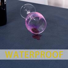 1OO% Waterproof Rectangle PVC Tablecloth - 54 X 54 Inch - Oil Proof Spill Proof Vinyl Table Cloth, Wipe Clean Table Cover For Dining Tables, Buffet Parties And Camping, Greyish Blue - GreyishBlue54inchx54inchSquare - View 6