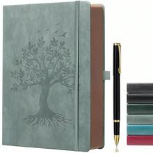ZXHQ A4 360 Pages Lined Journaling Notebooks With Pen, Journals For Women Men Writing Notebook, Brown Edge, Hardcover, A4 Size 8.5'' X11'' Grey - 高級灰A4 - 查看 2