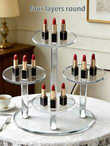 7-Tier Acrylic Display Rack - Suitable For Figurines, Collectibles And Jewelry - Multifunctional Storage Rack For Toys, Dolls And Accessories - Weather-Resistant Surface Storage - Black And Transparent - Multicolor - View 7