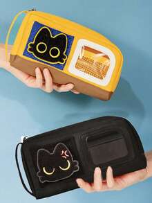 Estuche para lápices con patrones de gatitos lindos en estilos surtidos, elegante y espacioso. Suministros de oficina y escolares > Almacenamiento de papelería de oficina > Estuche para lápices > Bolsa para bolígrafos - Multicolor - Ver 8