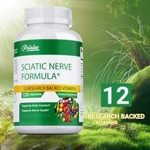 PSLALAE Sciatic Nerve Capsules - Elieves Sciatica Discomfort, Relieve Joint Pain, Maintains Sciatic Nerve Health - 120pcs - 120 Capsules(120粒) - 查看 4