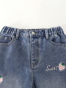 Quần jeans ống rộng dáng suông, quần denim ống đứng đa năng, phong cách đường phố. - Rửa nhẹ - Xem 5