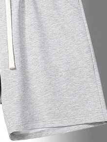 3pcs/Set Unisex Solid Color Knit Loose Casual Shorts, Spring/Summer - Multicolor - View 5