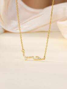 1件阿拉伯爱情项链，18K镀金，闪亮灵性颈链，伴娘礼物，闺蜜/闺蜜/伴娘饰品 - 1 - 查看 2